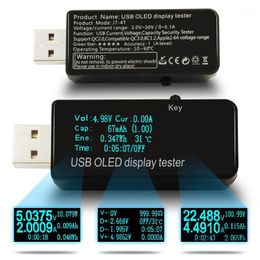 Groothandel-oled 128x64 stroomspanning vermogenscapaciteit Monitor QC3.0 Snelle oplader USB Tester telefoon Power Bank Detector Voltmeter Coulometer1