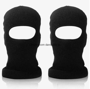 wholesale One 1-Hole Knitted Full Face Cover Máscara de esquí Adulto Winter Balaclava Hood Cap Máscaras de esquí bicicleta motocicleta ciclismo gorros protectores sombrero