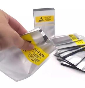 wholesale Pochette ouverte antistatique en poly pack composants électroniques batterie sac d'emballage en plastique antistatique en gros