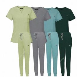 wholesale Salle d'opération uniforme médical gommages hôpital travail gommages ensemble fournitures médicales infirmière chirurgie dentaire costume vêtements de travail A4lk #