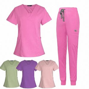 wholesale Salle d'opération uniforme médical gommages hôpital travail gommages ensemble fournitures médicales infirmière chirurgie dentaire costume vêtements de travail V048 #