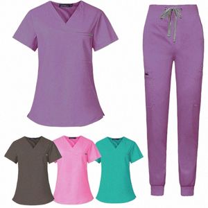 wholesale Salle d'opération uniforme médical gommages hôpital travail gommages ensemble fournitures médicales infirmière chirurgie dentaire costume vêtements de travail h2cW #