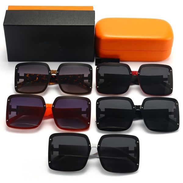 Lunettes de soleil de sport de mode orange en gros pour hommes lunettes unisexes hommes femmes lunettes de soleil sans monture argent or métal cadre lunettes lunettes