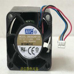 Venta al por mayor: ventilador original AVC DB03628B12S 12V 0.80A 3.6CM 36 * 28MM de 4 hilos con alta velocidad y gran volumen de aire