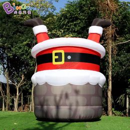 Groothandel origineel ontwerp Decoratieve opblaasbare Santa Claus-schoorsteen Blow-up cartoon kerstdecoratie voor X-Mas Party Event Toys Sport
