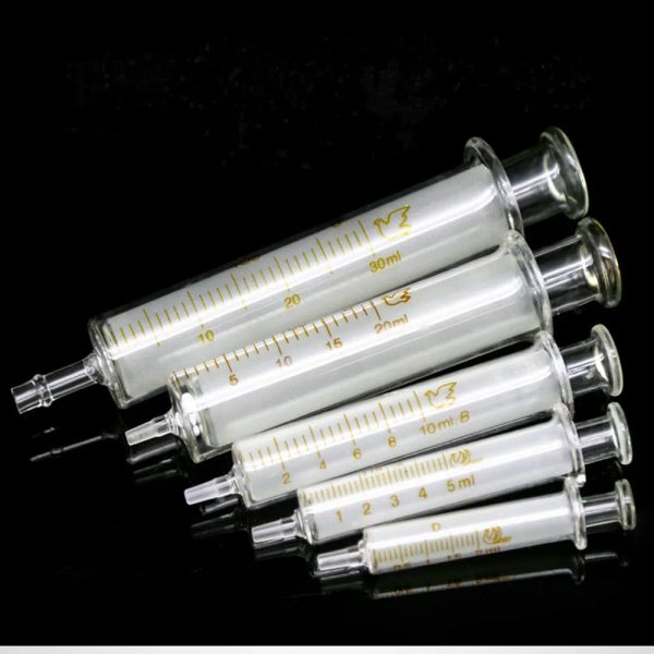 wholesale Autres instruments d'analyse de mesure Toutes les tailles de 1 ml à 100 ml Seringue d'injection en verre jetable de laboratoire Transfert de seringue liquide LL