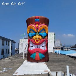 wholesale Modèle de souche gonflable de souche de statue Tiki de haut extérieur de 5 mH 16,4 pieds pour la décoration publicitaire