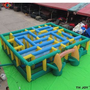 groothandel buitenactiviteiten 10x10m gigantisch opblaasbaar labyrint puzzel doolhof arena doolhof tag carnaval spel te koop