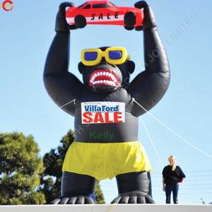 wholesale Activités de plein air publicité mascotte dessin animé décoration singe modèle de gorille gonflable géant avec impression