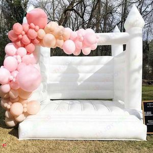 Activités de plein air en gros Commercial 13ft Piron de mariage blanc gonflable PVC Playhouse Bouncy Castle Moon Party House Bridal Bounce Jumping