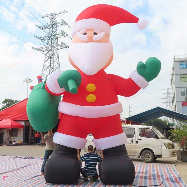 wholesale Publicidad al aire libre Inflables juegos actividades 12m 40 pies gigante inflable santa claus Papá Noel inflables globos para incluso