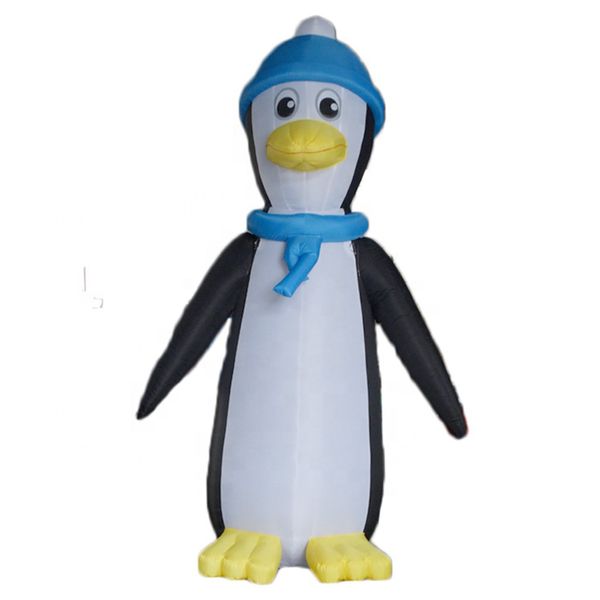 wholesale Lindo al aire libre 6 mH (20 pies) Con réplica de soplador, modelo de pingüino inflable gigante animal con ventilador para desfile de decoración navideña