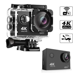 Al aire libre Extreme Sports Aerial HD 4K Action Camera de 30m Pantalla de 2.0 'Cámara deportiva 1080p para bucear