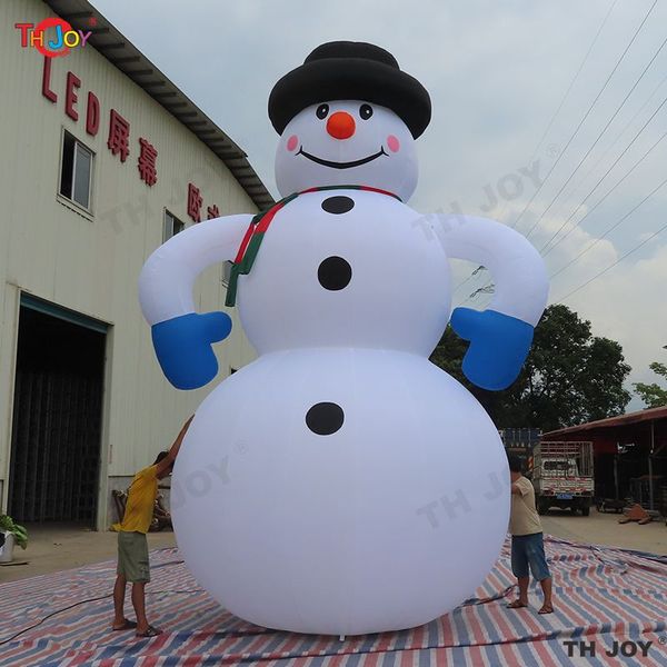 vente en gros jeux de plein air publicité activités gonflables 6 m 20 pieds de haut dessin animé de bonhomme de neige gonflable géant de Noël à vendre 003