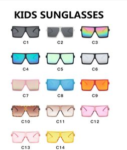 Lunettes de soleil carrées surdimensionnées pour enfants, Vintage, colorées, marque de styliste, garçons et filles, ombre zonnebril Gafas, vente en gros