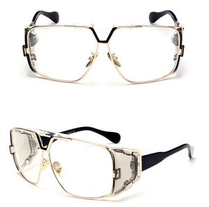 Vente en gros - Lunettes de soleil surdimensionnées Vintage Large Frame Plank Lunettes de soleil légères Hommes Femmes Retro Luxury Design Adumbral Sun Glass