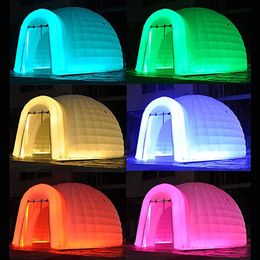 wholesale Tienda de campaña tipo iglú inflable Oxford de 16 pies con soplador de aire y luces LED Casa Yurta para eventos al aire libre Fiesta Exposición de bodas