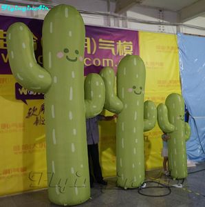 wholesale Decoración del parque Cautus Lindos cactus inflables Planta al aire libre Espectáculo Cereus Nopal inflado