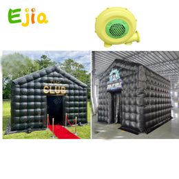 wholesale Tente de fête gonflable mobile noire géante pour activités de fête