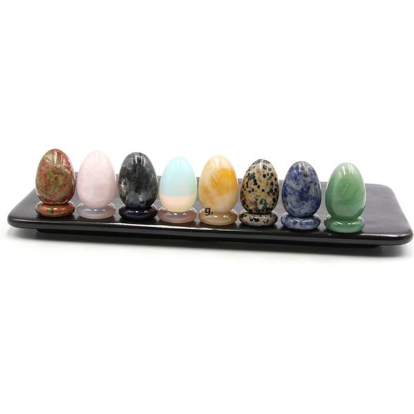 Venta al por mayor Favor de fiesta Cristales en forma de huevo Piedras preciosas Chakra Piedra Curación Cristal Equilibrio para coleccionistas, Reiki Healers RRB13294