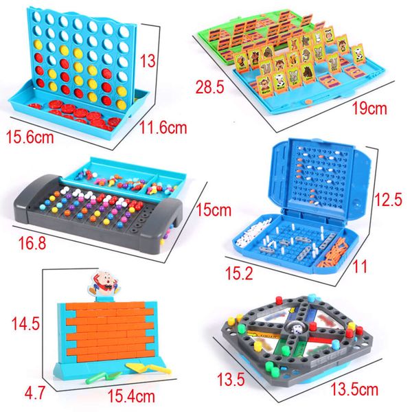 Venta al por mayor de juguetes de fiesta Mini juego de mesa súper fuerte Damas Código de craqueo Barco de batalla naval Baloncesto Máquina de tiro de pinball Embalaje de caja de color