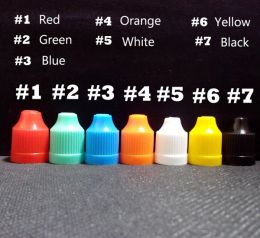 groothandel PE Plastic Druppelflesjes Met Kleurrijke Kindveilige Doppen Lange Dunne Tips Voor Flessen Groothandel