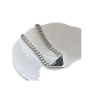 Groothandel hanger ketting mode voor man vrouw omgekeerde driehoek letter ontwerpers merk sieraden heren dames trendy persoonlijkheid sleutelbeen ketting kettingen