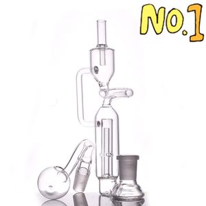 Gros percolateur verre Bong narguilés recycleur eau brûleur à mazout tuyaux 14mm joint femelle Dab Rigs avec huile Banger ou tabac fumant bol