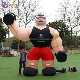 wholesale Grand personnage gonflable personnalisé de 6 mètres de haut / homme musclé géant soufflé à l'air pour la décoration Jouets Sports