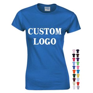 T-shirt à manches courtes pour femmes, 100% coton, personnalisé, vierge, avec impression de votre marque, vente en gros