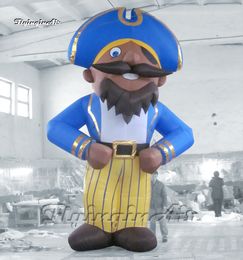 Groothandel Personaliseerde Outdoor Giant opblaasbare piratenkapitein 6m Hoogte Catoon karakter Model Air Blown Robber Ballon voor evenementenshow