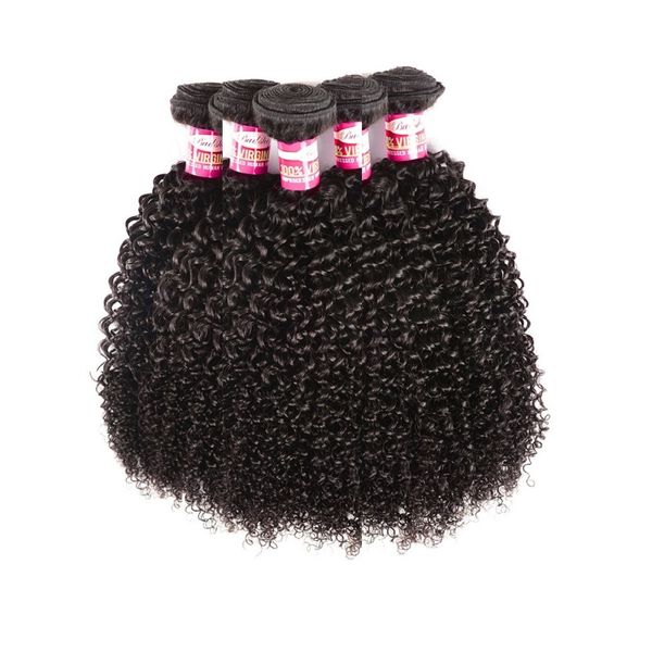 Vente en gros Pérou Cheveux bouclés Kinky 5 Bundle Virgin Remy Extension Non traité cheveux Weave cuticules Alignés Hair Cut d'un donateur