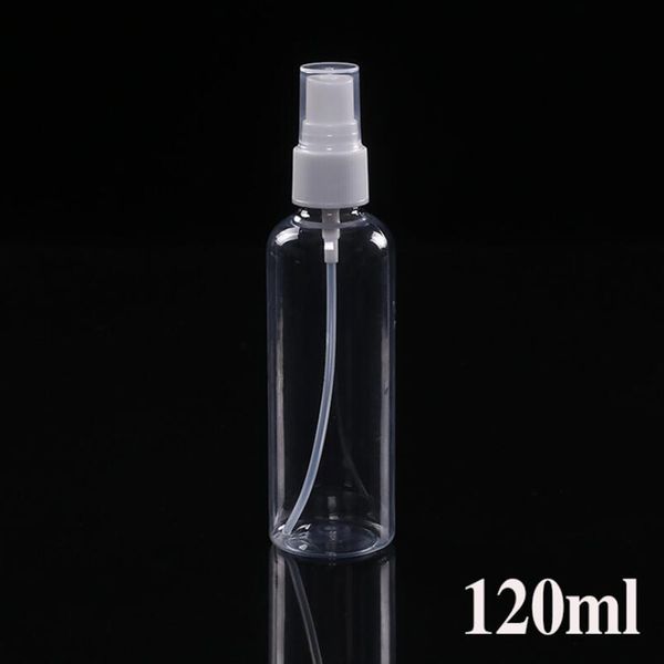 Bouteilles de parfum en plastique transparent pour animaux de compagnie en gros 120 ml bouteille de parfum de pulvérisation de brouillard vide pour les soins de la peau cosmétiques