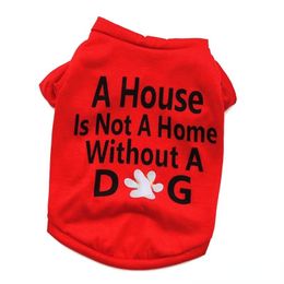 Groothandel Pet Levert Dog Clede Puppy Katoen T -shirt Cat Dog Dessen T Shirt 2 Colors 4 Maten