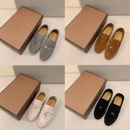 wholesale Pianas Chaussures Mocassins LP Casual Summer Walk Hommes Femmes Plat Bas Top En Daim En Cuir De Vache Oxfords Baskets Chaussures Habillées taille 35-45