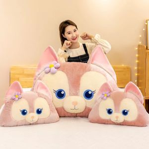 Gros oreiller grand coussin rose petit renard en peluche hautement restaurer l'image de dessin animé doux mignon