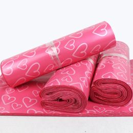 Mayorista Pink Heart Poly Mailer Envío bolsas de envasado de plástico Productos Correo Por Courier Storage Suministros Correo Pacaje auto adhesivo ZZ