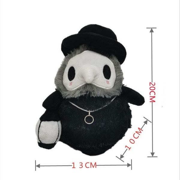 Vente en gros Peste médecin infirmière en peluche Plague Crow Halloween poupée phosphorescente