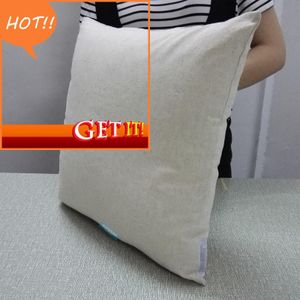 Groothandel gewone linencotton Blended Pillow Bus Natural Gray Home Decor Cushion Cover for Personality Painting