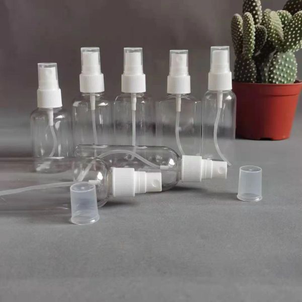 wholesale Bouteilles de parfum en plastique PET 2 ml 3 ml 5 ml 10 ml 30 ml 50 ml 60 ml 100 ml Atomiseur Transparent Vide Mini Récipient de Pulvérisation Rechargeable LL