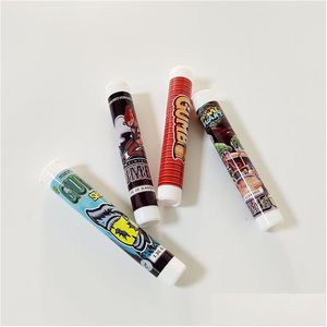 Groothandel Plastic Preroll-verpakkingsbuis 1.3G-pot Aangepaste knijpbuizen Pop-up Kinderenbestendige container Gumbo Pre-roll-pakket Drop Deli Dhjqm