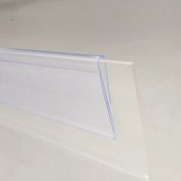 wholesale Tiras de datos de estante de PVC de plástico Tipo S N en el precio de la mercancía Señalizador de señal Etiqueta de exhibición Titular de la tarjeta para tienda Estante de vidrio salida de fábrica
