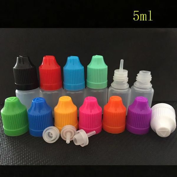 En plastique en plastique doux, bouteille d'aiguille PE Eliquid Points à compte de gouttes 3 ml 5 ml 10ml 15 ml 20ml 30ml 50 ml 60 ml 100 ml