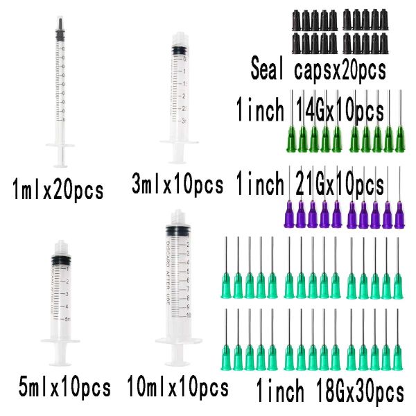 wholesale Seringue en plastique 1 ml 3 ml 5 ml 10 ml pour les laboratoires scientifiques et la distribution d'outils de seringue de mesure à usages multiples, avec 1 pouce Blunt 12 LL