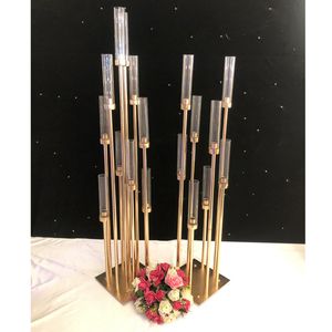 Groothandel plastic bruiloft achtergrond clear display plint cilinder vorm bruiloft bloem stand voor evenementen senyu889