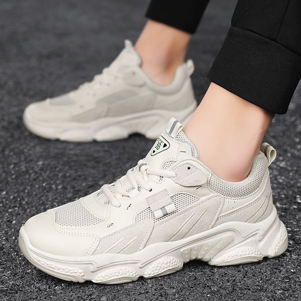 2023 Zapatos deportivos Plataforma para hombres Mujeres Entrenadores Blanco Beige Negro Cool Gris Deportes al aire libre S Tamaño 39-44