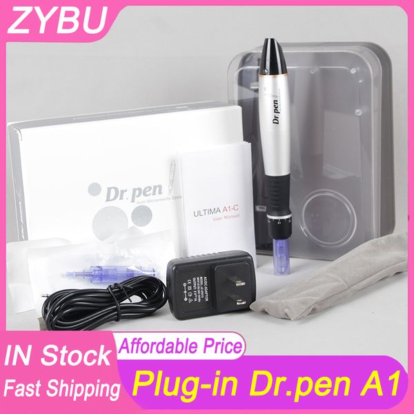 Vente en gros Plug in Dr.Pen A1-C Fil de stylo électrique Derma Pen Kits de stylo à aiguille micro avec 2 pcs cartouches d'aiguilles outils de soins de la peau