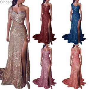 Groothandel Plus Size Avondjurk Vrouw Hals Opknoping Banket Elegantie Sexy Een Schouder Hot Gold Party Prom Bodycon Jurken 4xl