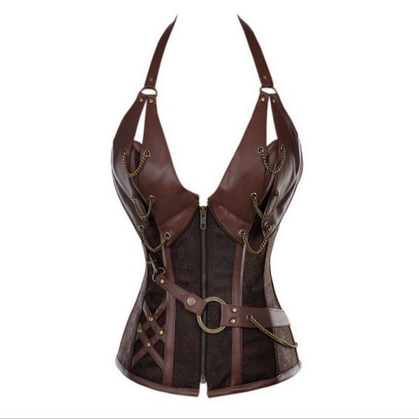 Vente en gros, grande taille S-6XL, sexy, col en V profond, licou, corsets et bustiers Steampunk XL XXL XXXL 4XL 5XL 6XL, string pour femmes, lingerie