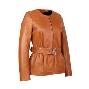 Veste en cuir pour femme, grande taille, pour hiver, printemps, automne, couleur unie, manches longues, manteau fin et fin, vente en gros